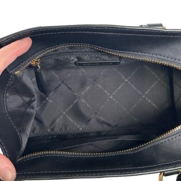 Michael Kors Kris Medium Pebbled Suede Leather Satchel Handbag Crossbody $358 - Picture 7 of 16